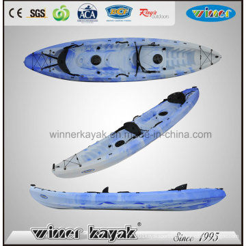 Persona doble Kayak de pesca de plástico